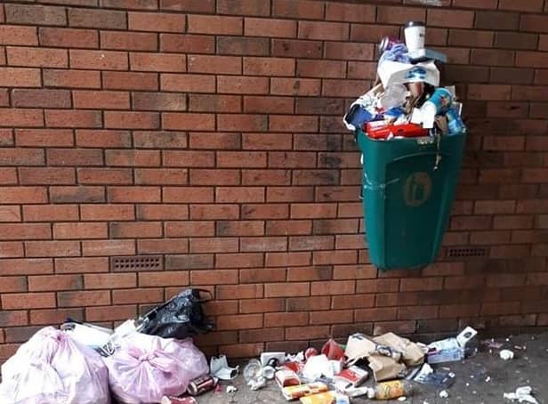Photos of rubbish, uploaded to the Banbury Info site by a concerned shopper