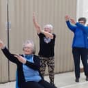 Janet, Jean, Margaret and Pat practice Tai Chi at the Thursday class at Banbury Methodist Church