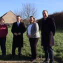 Pictured l - r, Fin McEwan, Housing Enabling Manager WODC; Sandra Coleman, Deputy Mayor Chipping Norton; MP Robert Courts, MP for Witney & West Oxfordshire; Cllr Michele Mead, Leader West Oxfordshire District Council; Phil Shaw, Business Manager Development Management WODC