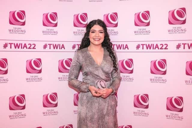 Mariella Rodhouse, from Mariella Rodhouse Makeup based in King's Sutton, took home the trophy for best bridal makeup artist at the south central region of The Wedding Industry Awards. (photo from TWIA)