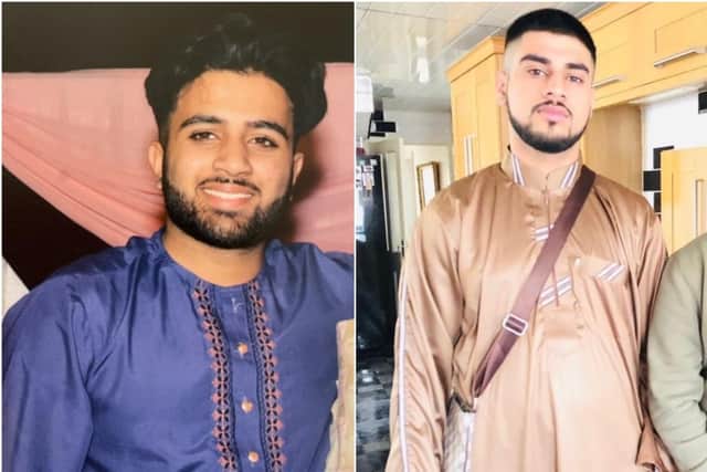 Mohammed Hashim Ijazuddin (left) and Saqib Hussain have been identified by police as the two men who died in a crash on the A46 in Leicester. Photos provided by Leicestershire Police