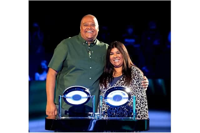 Roops Pandya and Rita Bulsara won more than £66,000 during an episode of The Wall, which aired on BBC One on Saturday February 12. (photo from Roops via the BBC)