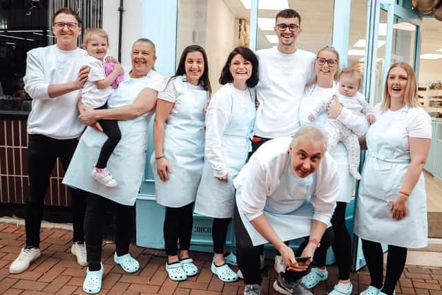 The Bishop's Bakes team outside the shop on Parsons Street in the Banbury town centre (photo by Amandine Welbourn)