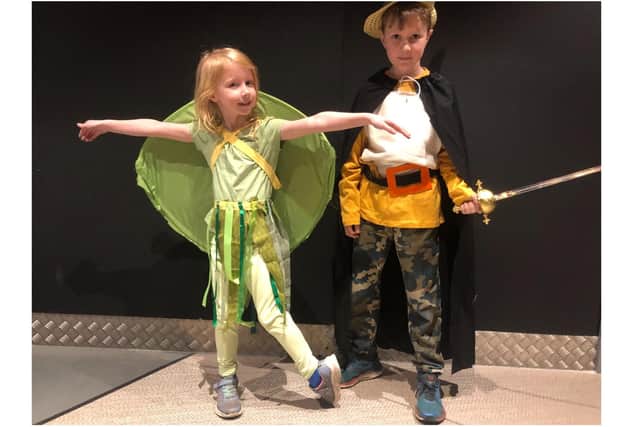 Children who took part in a costume making workshop organised by Banbury-based charity Orinoco held at Lock 29 during the half term school break on Thursday February 24 (photo by Sue Smith)