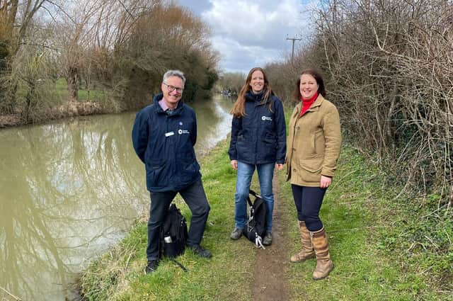 Banbury MP Victoria Prentis recently met with Canal and River Trust Chief Executive Richard Parry and Regional Director Ros Daniels on the canal path in Banbury. (Submitted photo)