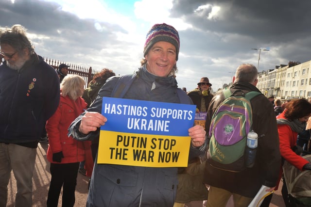 Hastings Supports Ukraine rally 6/3/22. SUS-220603-154358001