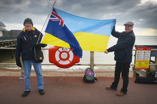 Hastings Supports Ukraine rally 6/3/22. SUS-220603-154331001