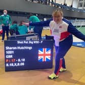 Sharon Hutchings from Banbury, who just took part in the European Masters Championships, has taken home a silver medal at the British Masters Championships in the shot put competition. (pictured at the European Masters in Portugal last month)