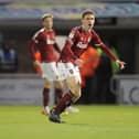 Max Dyche in action for the Cobblers during the Sky Bet League Two match between Northampton Town and Leyton Orient at Sixfields in November. (Photo by Pete Norton/Getty Images)