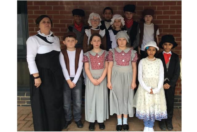 Victoria Day at Dashwood Primary School - pictured: Front row from the left: Joanne Taylor, Czarnota Dawid, Pettinger Rosie, Wakelin Nikita, Fahad Fatima and Ayan Hussain 
Top row from the left: Mabon Lyall , Lexi Dodwell, Deniz Sevgi, Emily Kulig, Laurie Stevenson, Oliver Roberts (photo from the school)