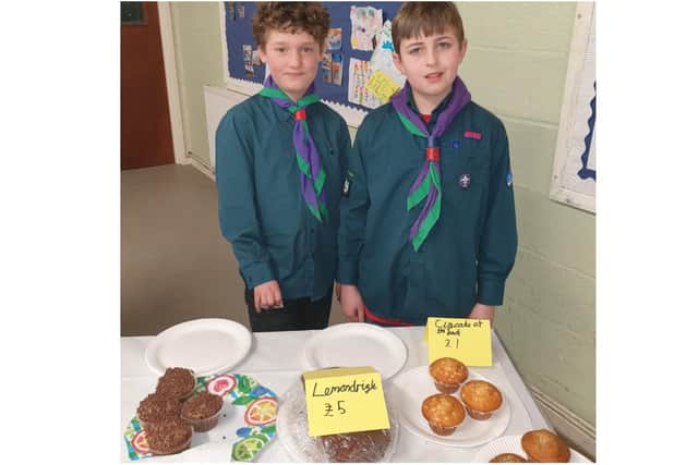 The 1st Middleton Cheney Scout group held a cake sale and raised £730 funds to help the people in Ukraine. (Submitted photo)