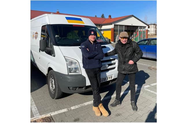 Fynn Watt, from Deddinton, and Jono Mullard, from Barford St Michael, took turns driving a transit van filled with donated supplies to the Przemyśl Ukrainian Refugee Camp in Poland. (photo from Fynn)