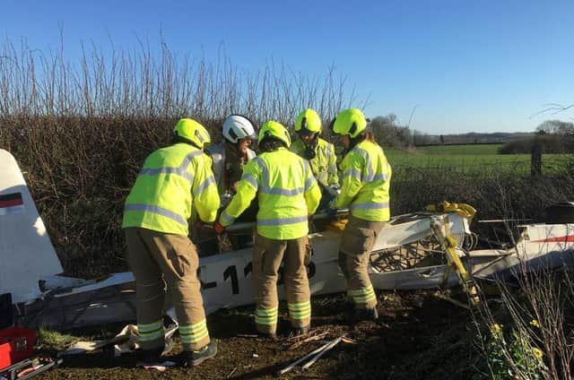 A crew from Banbury Fire Station took part in a training exercise at Shenington Airfield on Saturday March 19 (photo from Banbury Fire Station's Facebook)