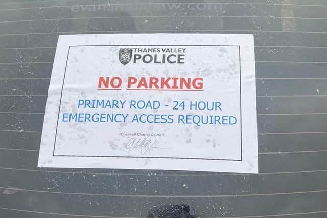One of the fake police notices