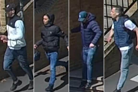 Thames Valley Police has releasing these images of four men who may have vital information about a robbery.