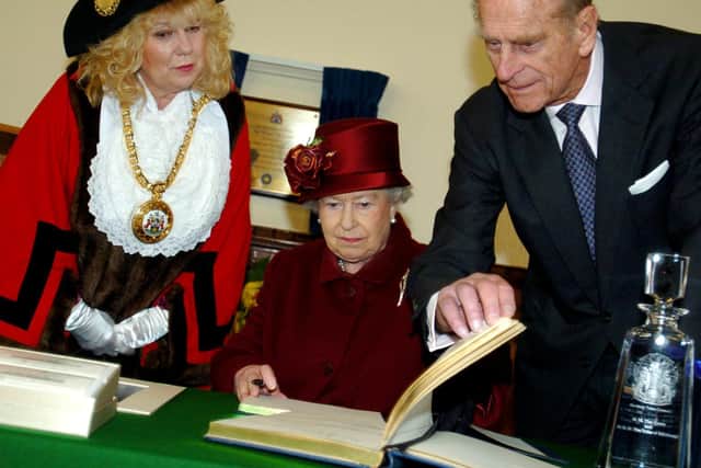 Prince Philip and the Queen during their visit to Banbury in 2008 (Image from Banbury Guardian archives)