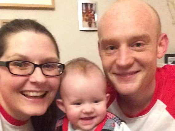 Rachel and Robin Wilcock with baby Keziah. The couple would like to raise £6,000 for a heart machine for babies