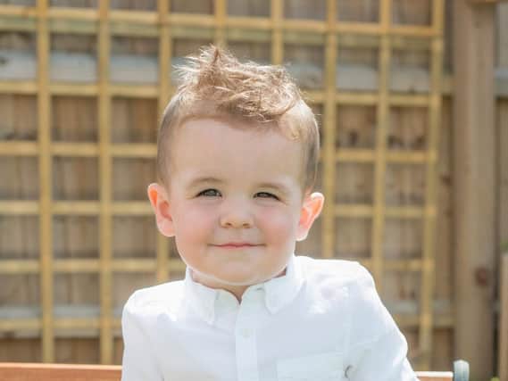 Albie Willett, aged two, who is unable to speak because of verbal dyspraxia. Picture by Lucky Stars Photography
