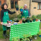 Sue Rew and Sarah Franklin sell plants, jams, chutneys and other preserves in aid of Shipston Home Nursing