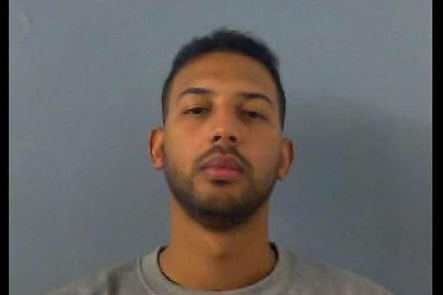 Lewis Abubakar, aged 29, is wanted by police after he escaped from custody in Banbury on Thursday April 15. (Image from Thames Valley Police)