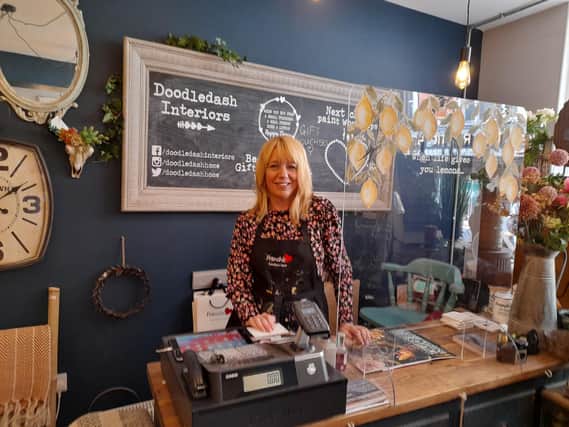 Deb Hunt, who runs the home decor business Doodledash Interiors in Parsons Street of the town centre, is hopeful for a bright future outside of lockdown