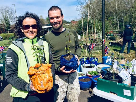 Zsofia Buda and Tim Jones, who are volunteers for both Banbury CAG and Banbury Trees, dropped off a few trees at the Banbury seed swap event held last weekend