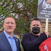 Joe Clarke of Unite the Union and Chris Moon, full-time convenor at the JDE coffee factory
