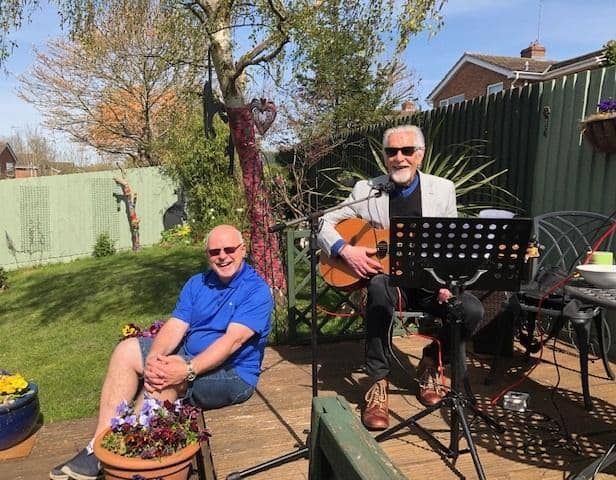 Ronnie Johnson and Roger Yarwood collaborated to put together the song 'Today Life Goes On,' which Roger sang and performed for a video filmed by Ronnie Johnson (Image from Ronnie Johnson)