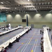 Counting of votes is well under way at the Spiceball Leisure Centre in Banbury (Image from Cherwell District Council Twitter account)