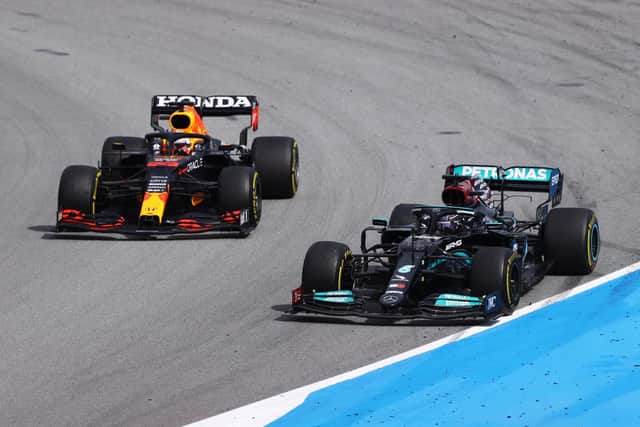 Hamilton overtook Verstappen in the closing stages on fresher rubber