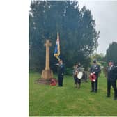 A drummer from the The Sealed Knot charity helped local members celebrate the 100th anniversary of Royal British Legion at the war memorial in Middleton Cheney (photo by Richard Solesbury Timms)