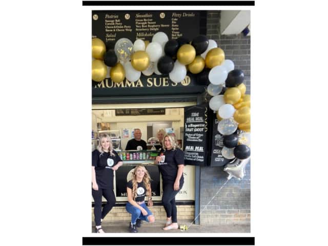 Local hairdresser, Lucy Isaac, celebrated her first anniversary today (Tuesday May 18) as proprietor of Mumma Sue’s snack bar on Orchard Way. Pictured: David Gourley, Jasmine Clark , Tamsine Scantlebury, Caroline Hazell and Lucy Isaac
