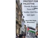 A protest for Palestine will be held this weekend in the town centre of Banbury.