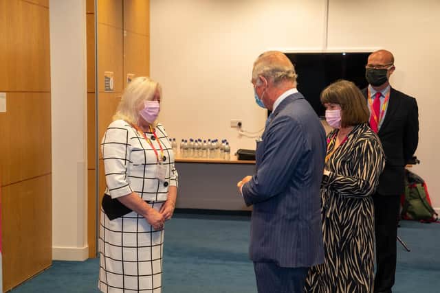 Christine Carol Ann Sturgess from Chacombe near Banbury, met His Royal Highness Prince Charles at an event for Breast Cancer Now supporters, in recognition of their amazing fundraising efforts.