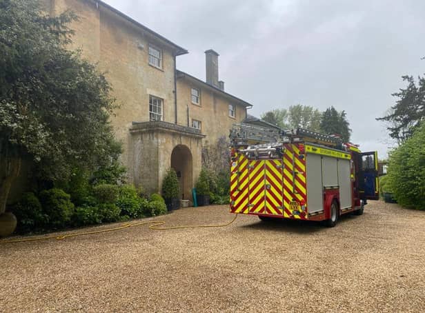 Firefighters responded to a chimney fire in a village near Chipping Norton late last week. (Image from Oxfordshire Fire & Service Facebook page)