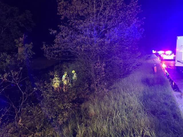 Multiple fire crews responded to a road traffic collision on the M40 near Bicester last night, Sunday May 23.