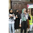 A peaceful protest for Palestine was held in the town centre of Banbury on Sunday May 23. (Image from Yasmin Kaduji)