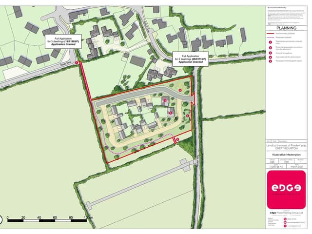 Plans for up to nine new homes have been submitted to Cherwell District Council in the village of Great Bourton near Banbury (Image from the planning application submitted to CDC online)