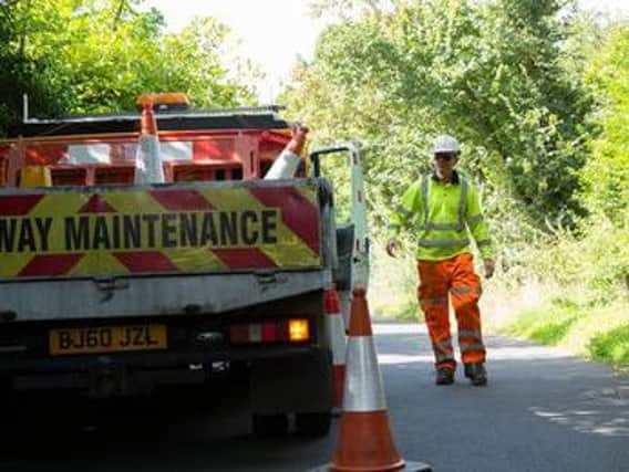 Traffic disruption ahead with problems on a stretch of road near Farthinghoe