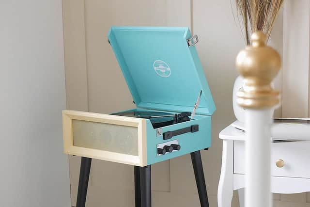 The stylised Steepletone record player - a music centre - from this iconic company based in Croughton