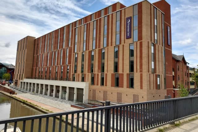 The Premier Inn hotel on the canal next to Castle Quay Shopping Quay Shopping Centre in the Banbury town centre is expected to open this summer