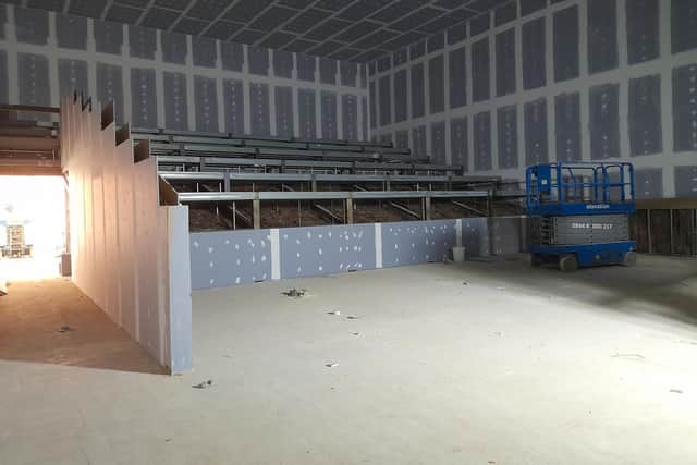 An image from inside one of the amphitheatres at the new cinema going in the Castle Quay Waterfront development