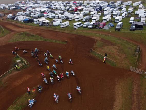 Race day at the Wroxton Motocross track which lies between Balscote and Hornton
