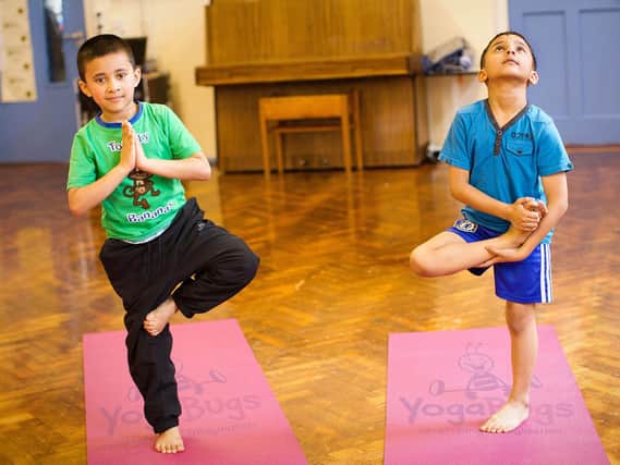 A virtual yoga programme is helping support the mental health and well-being of staff, parents and children at Croughton All Saints Church of England Primary School. (Image submitted from the YogaBugs programme)