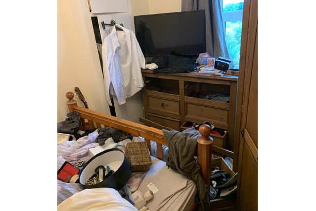 The bedroom after the home burglary on the road to Pimlico Farm in the small hamlet of Tusmore close to RAF Croughton (Image submitted from resident Sarah White)
