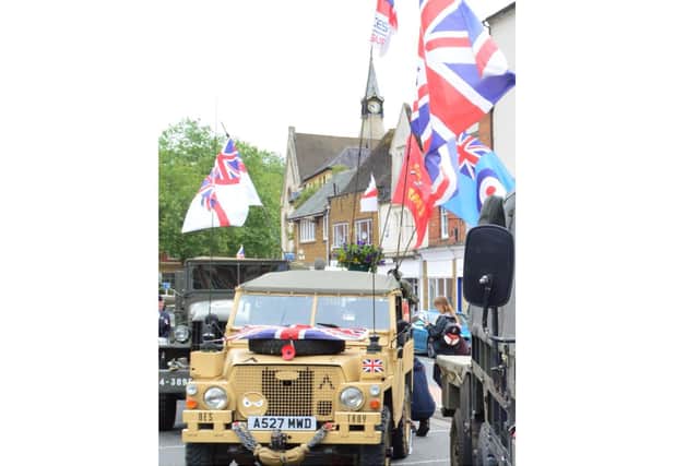 Flying the flags for a touch of colour at the Banbury Armed Forces Day event in the town centre on June 26 (Image from Banbury Town Council)