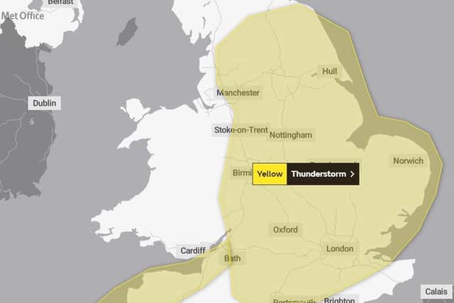 The Met Office weather warning area