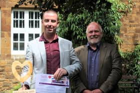 Michael Hampton, who won the Volunteer of the Year at the Cherwell Love Where you Live Volunteer Awards, is pictured with Cllr John Donaldson. (Image from Sanctuary Housing)