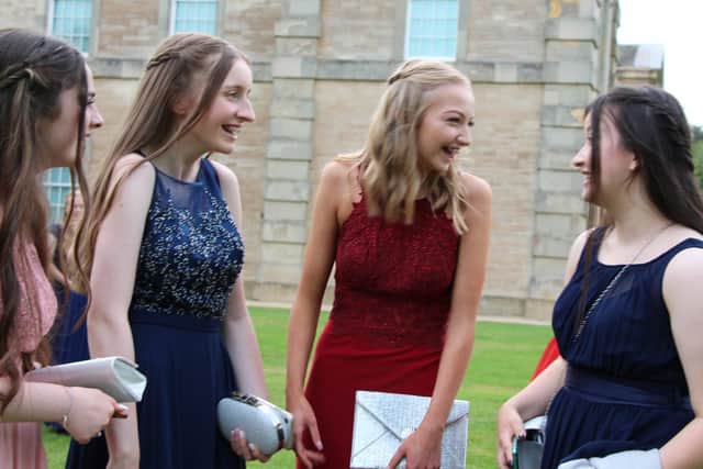Year 11 students from Wykham Park Academy in their gowns for their prom held at Compton Verney earlier this month (Image from Wykham Park Academy)