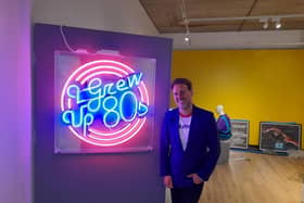 Pictured: Matt Fox - the curator for the 'I Grew Up in the 80s' exhibit - set to launch at the Banbury Museum on Saturday July 17